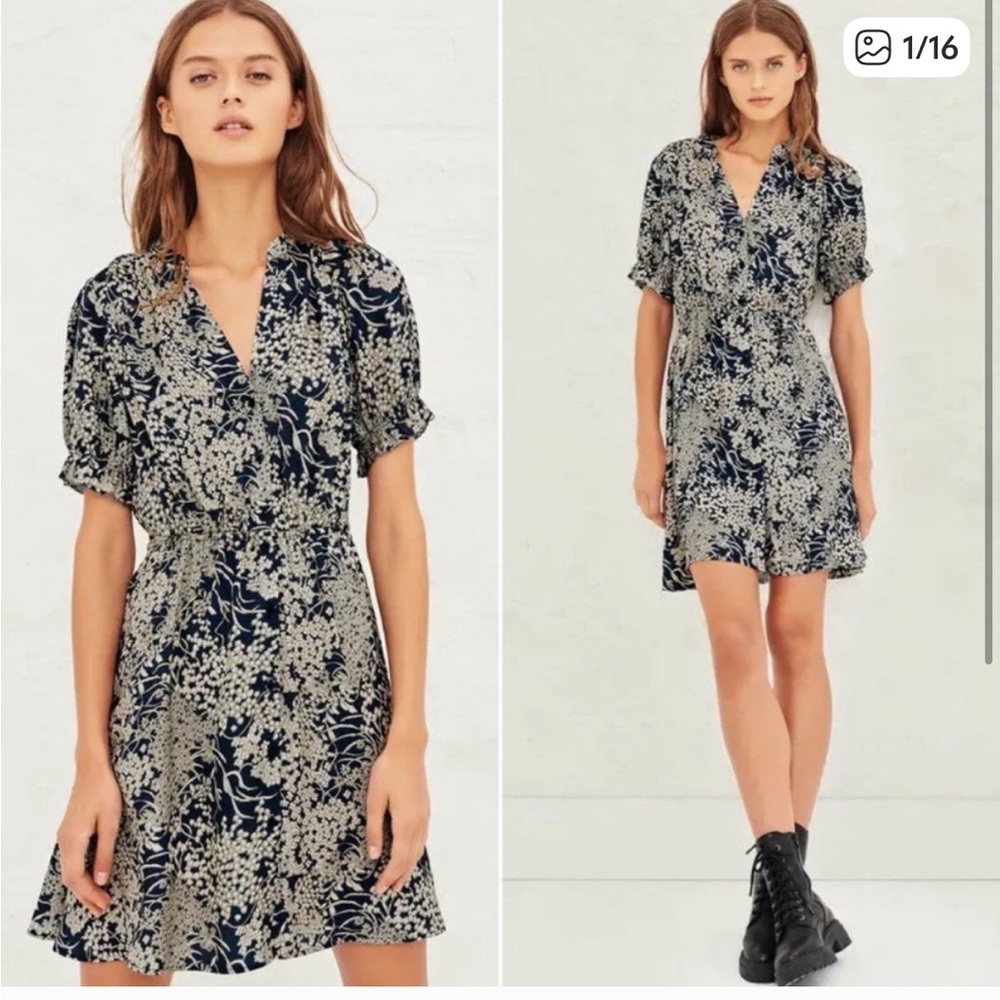 BA&SH Bash Maia Floral-Print Mini Dress size small 1